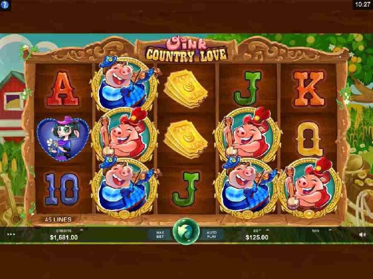 oink country love slot gameplay